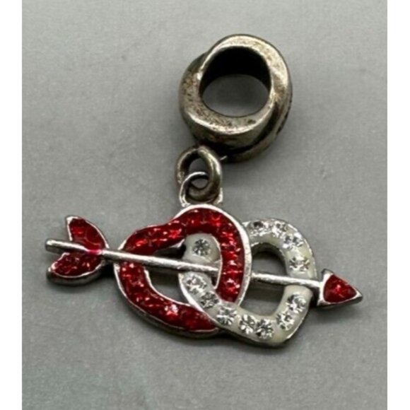 3/$30 Charmed Memories Charm 925 Sterling Silver Heart Arrow Dangle Kay Jewelers - Picture 1 of 12